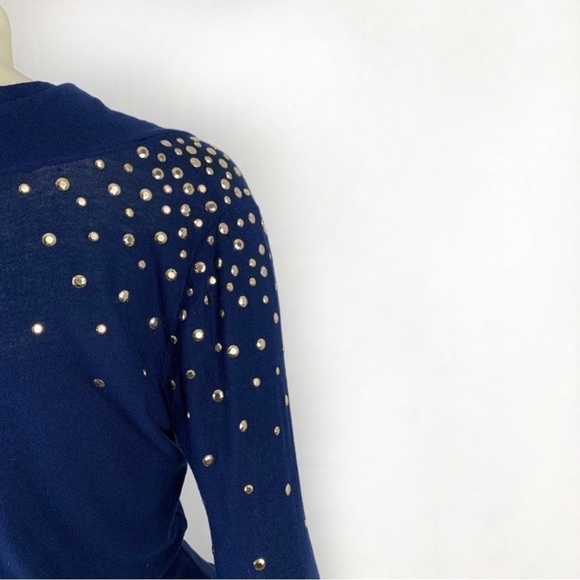 Halston Heritage silk blue sweater size S - Picture 4 of 7